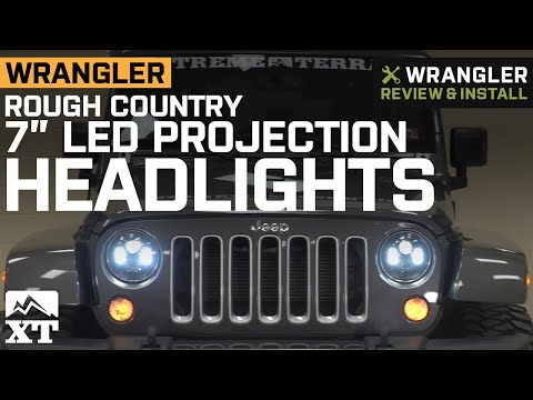Jeep Wrangler Rough Country 7 in. LED Projection Headlights (1997-2018) Review & Install