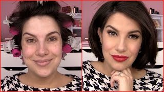 GET READY WITH ME! Old Hollywood Holiday Makeup