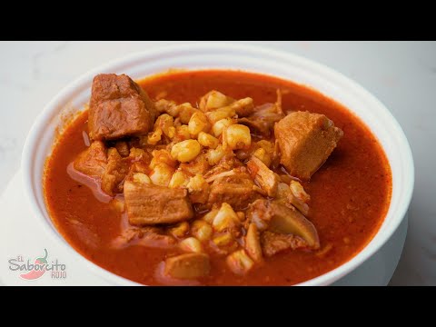 Pozole Rojo super rico y bien Norteño- "El Saborcito Rojo"