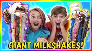 GIANT MILKSHAKE CHALLENGE | We Are The Davises