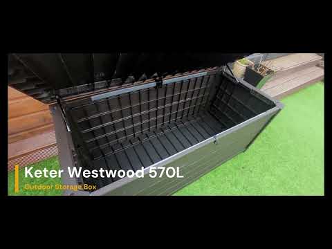 Keter Sandėliavimo dėžė Rockwood 570L, ruda video