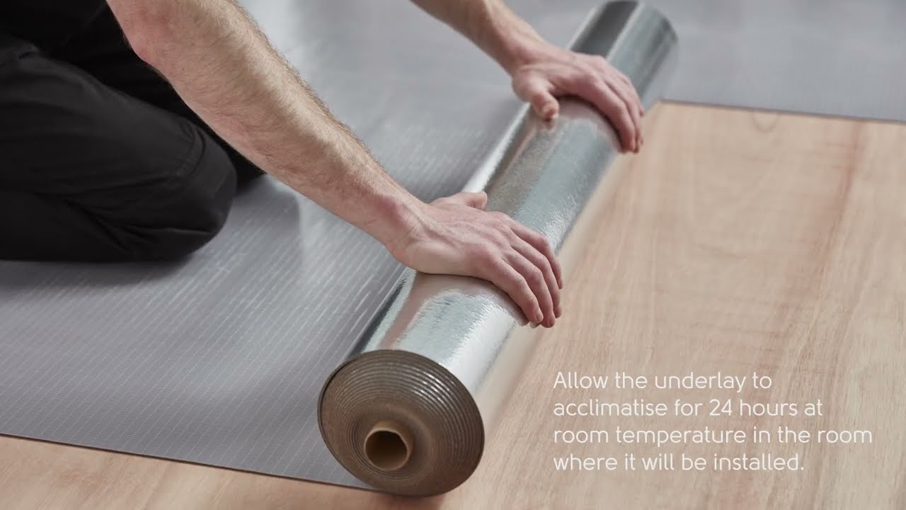 Watch video Installing Versilay Instashield™ acoustic underlay Now Installing Versilay Instashield™ acoustic underlay