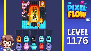 Pixel Flow Level 1176 Solution Walkthrough