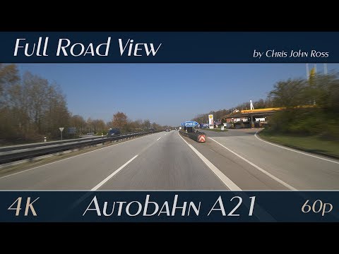 Autobahn (A21), Schleswig-Holstein, Germany: Bad Segeberg-Süd - Wahlstedt - Daldorf - 4K (2160p/60p)
