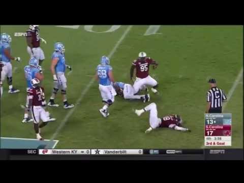 2015 USC vs UNC - Dante Sawyer Sack