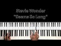 Stevie Wonder "Seems So Long" Piano Tutorial
