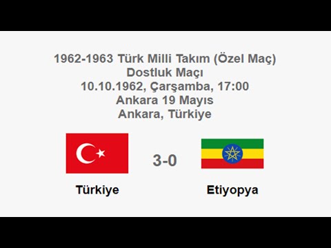 Turkey 3-0 Ethiopia 10.10.1962 - National Teams Friendly Match