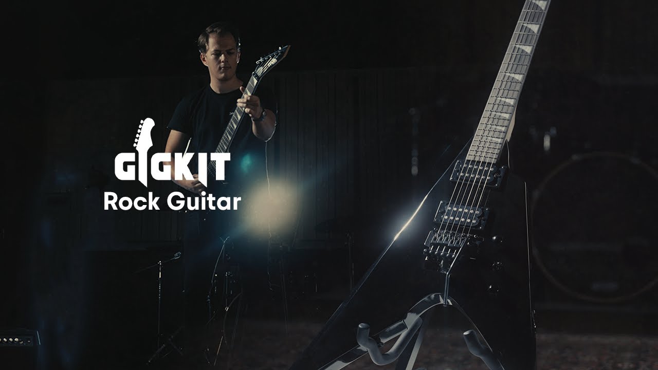 MAX E-Gitarre GigKit Rock Style Schwarz