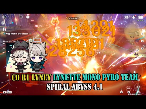 C0 R1 LYNEY LYNETTE MONO PYRO TEAM - TOP HALF [SPIRAL ABYSS 4.1]