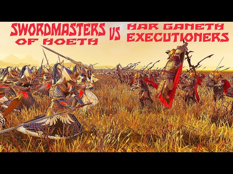 Har Ganeth Executioners VS Swordmasters of Hoeth. 10 vs 10 Battle Testing. Total War Warhammer 2