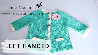 LEFT | HOW TO CROCHET A BABY SWEATER | 1-3 Month old size | Full Tutorial