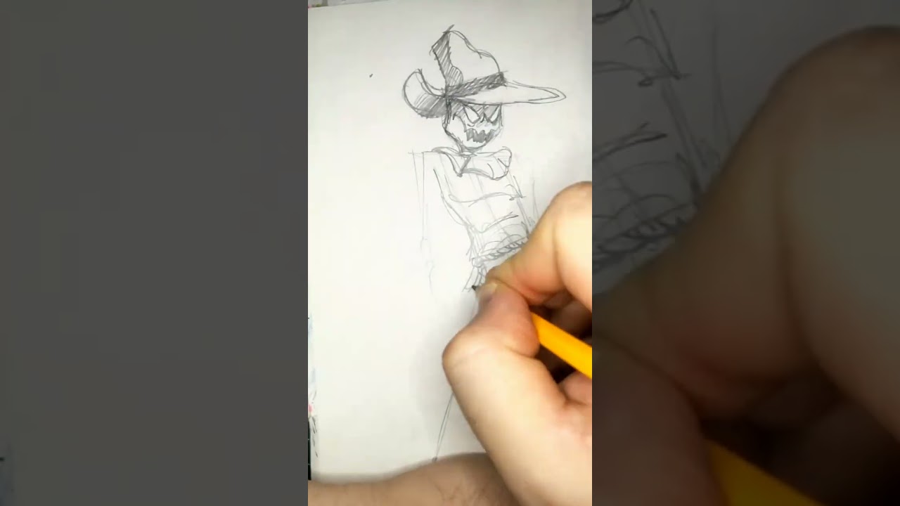 SKETCHING SCARECROW FROM BATMAN THE ANIMATED SERIES #shorts