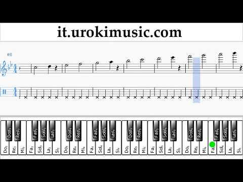 Corso di Pianoforte (mano destra) Major Lazer & DJ Snake - Lean On Tablature Tab Parte#1 Esercita