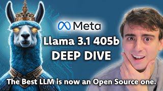 Llama 3.1 405b Deep Dive | The Best LLM is now Open Source