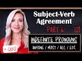 Subject Verb Agreement | Part 6: Indefinite Pronouns (Singular & Plural) + Quiz