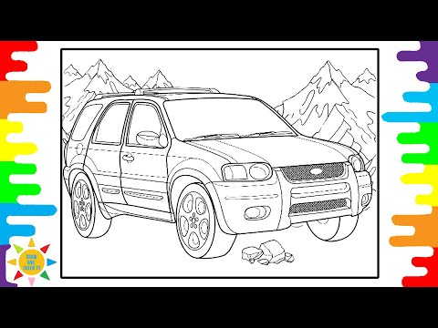 Ford Escape LDT Coloring Page | FORD Coloring | Car Coloring Pages | Kovan & Electro Light - Skyline