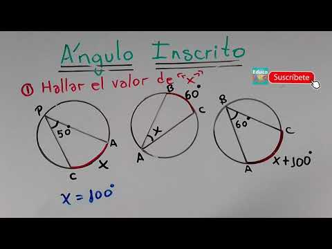 Ángulo inscrito en una circunferencia con ejemplos incluidos-nivel básico