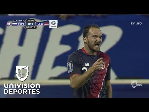 Costa Rica scores. Marco Ureña opens the scoring against Honduras.