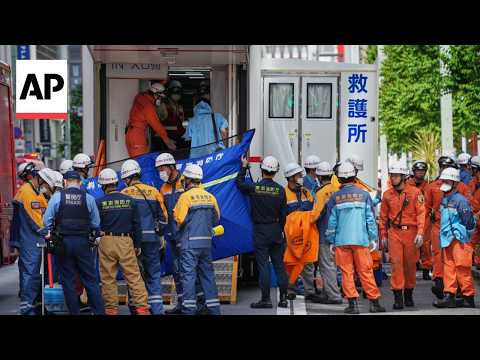 Video Thumbnail: Medics on scene after unknown substance allegedly sprayed in Tokyo