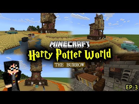 Building a Harry Potter Minecraft World -  Ep. 3 (Weasley Burrow)