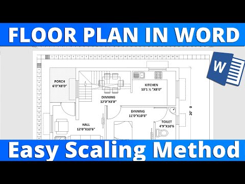 , title : 'Floor Plan in Microsoft Word using Easy Measurement and Scaling Technique