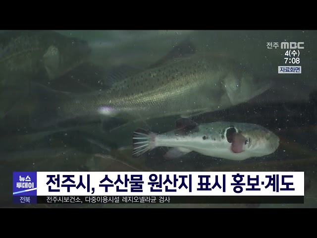 전주시, 수산물 원산지 표시 홍보·계도