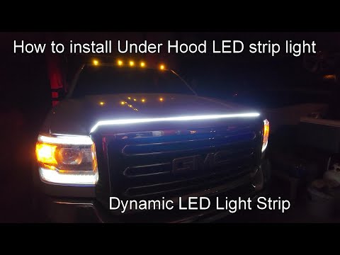 How to Install Hood LED Lighting strip - 2019 GMC Sierra 2500HD