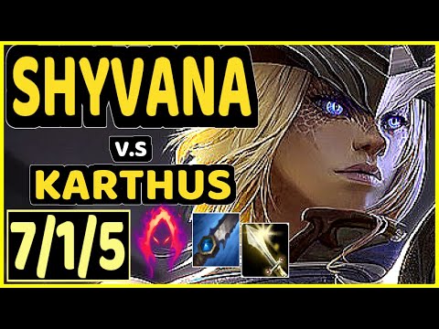 CLID (SHYVANA) vs KARTHUS - 7/1/5 KDA JUNGLE CHALLENGER GAMEPLAY - KR
