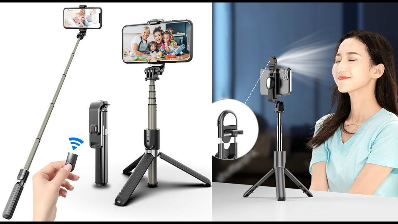 Bastão De Selfie Com Tripé Luz Integrada e Controle Remoto Selfiegram