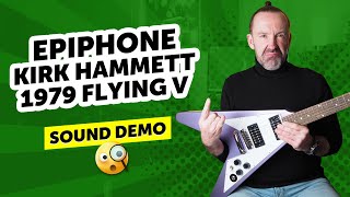 Video thumbnail for Epiphone Kirk Hammett 1979 Flying V - Sound Demo by Guitar Bonedo