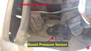 Boost pressure sensor and air intake sensor information for Volvo turbo white block engine cars.