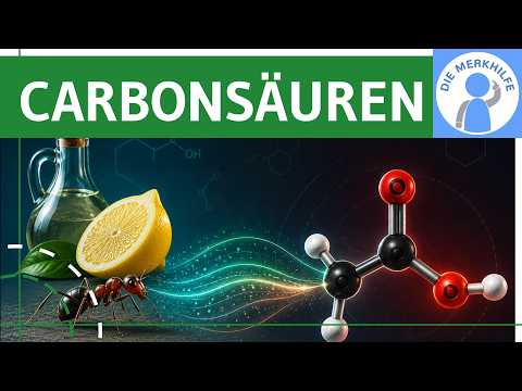 Video Thumbnail: Carbonsäuren - Acidität, Einteilung, Schmelz- & Siedepunkt, Löslichkeit - Einteilung & Reaktion