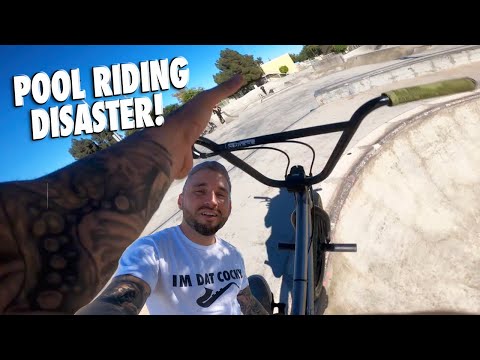 BMX POOL RIDING DISASTER!!