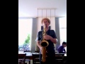 Ellery Eskelin trying a Buescher Aristocrat 'Big B' tenorsaxophone in Amsterdam Winds