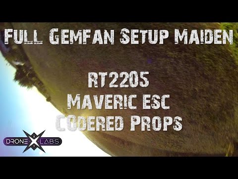 Full Gemfan Setup Maiden Test - RT2205 - Maverick ESC - CodeRed Props