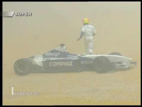 MT89 Formula1 2001 Melbourne GP Villeneuve and Ralf Schumacher Crash