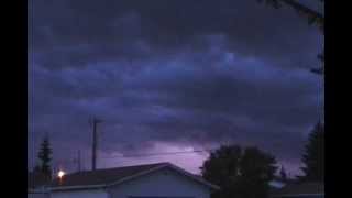 Calgary Weather July 2, 2012 Time Lapse Lightening set to Michelle Tumes &quot;I Wish For Peace&quot;