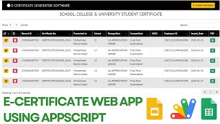How to create e-certificates from google sheets | Login CRUD web App | R23