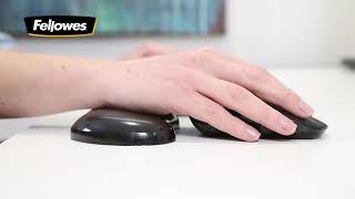 Podložka pod myš a zápästie Fellowes Crystal, ergonomická, gélová, čierna, 1.4 cm, Fellowes