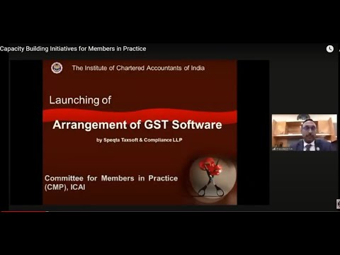 ICAI Arrangement with SPEQTA GST & presenting GST Software features useful for CA's in Practice