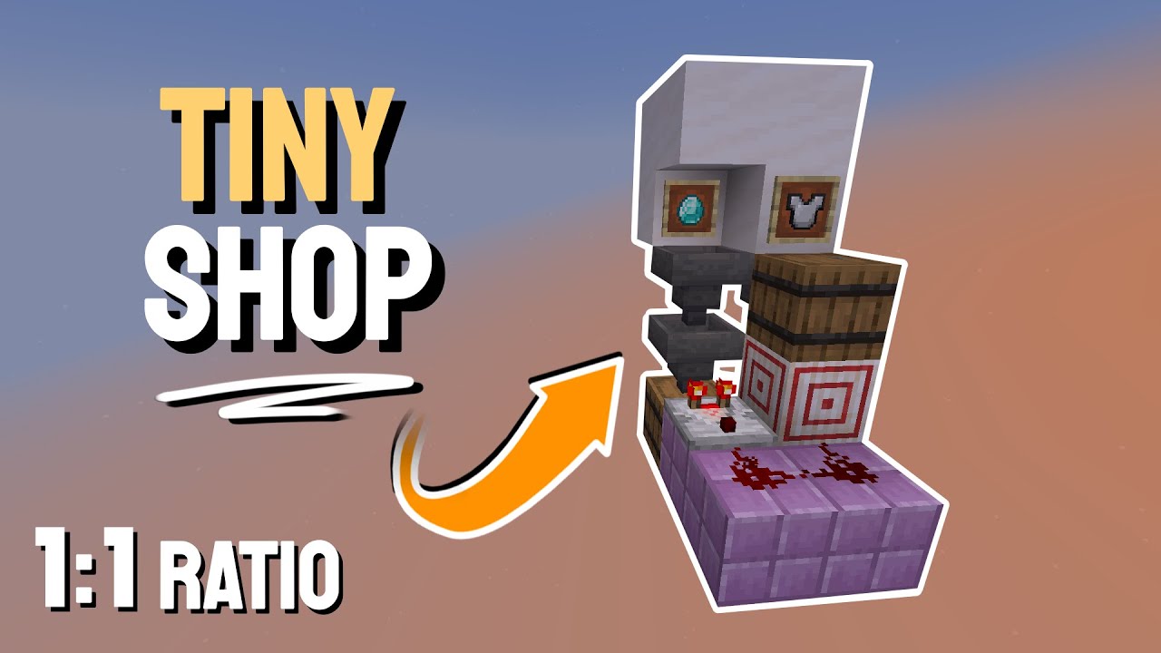 SMALLEST Automated Redstone Shop - 1:1 Ratio - Minecraft 1.16-1.21