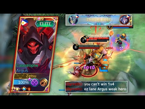 THE MOST SATISFYING REVENGE OF ARGUS | ( 4-MAN GANK GONE VERY WRONG ) | TOP GLOBAL ARGUS | MLBB