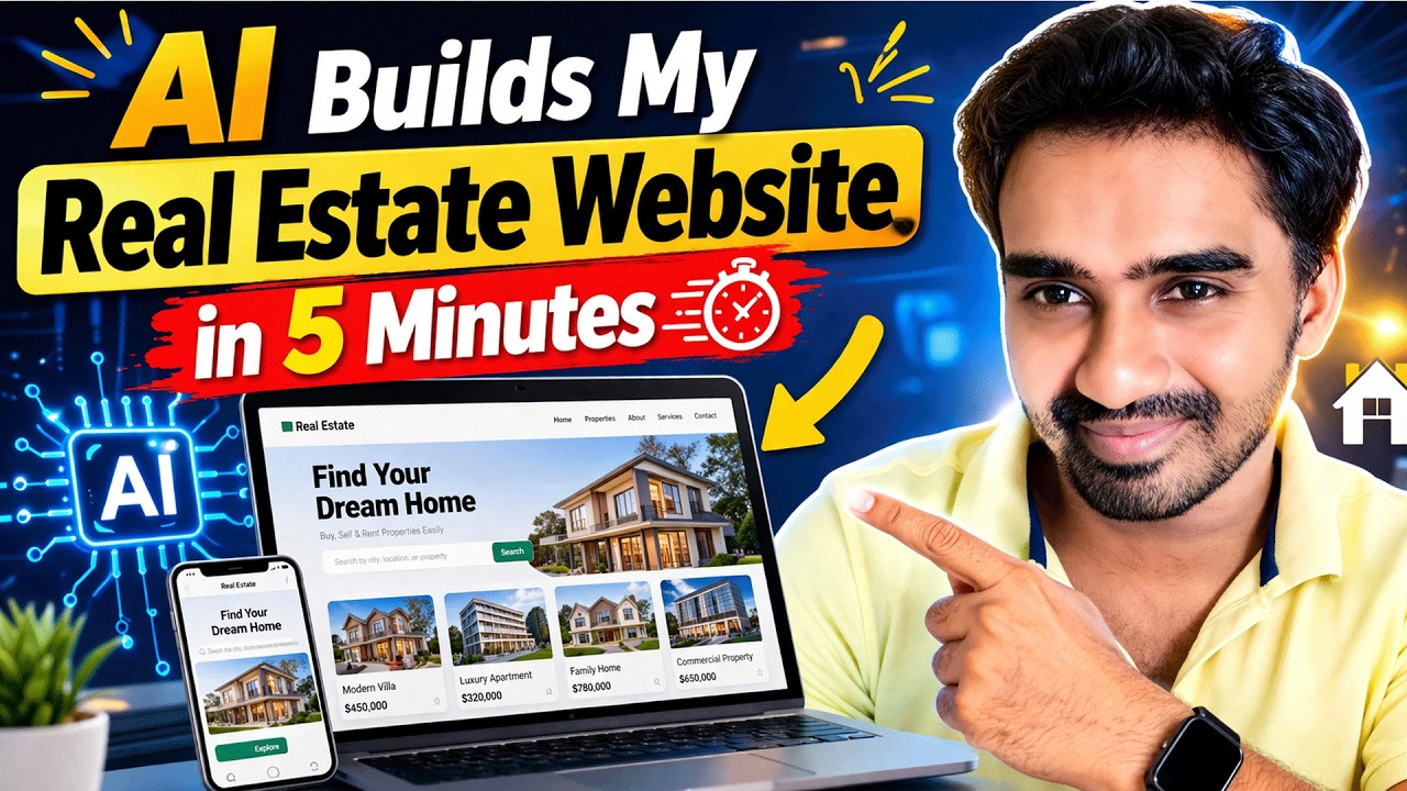 AI Builds My Real Estate Website in 5 Minutes  | How to Make Website Using AI