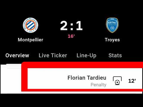 Florian Tardieu Penalty Goal Vs Montpellier | Montpellier Vs Troyes | 2-1 |