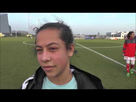 Morgane Aelen na Belgian Red Flames U17 – Denemarken U17 op 12.02.2017