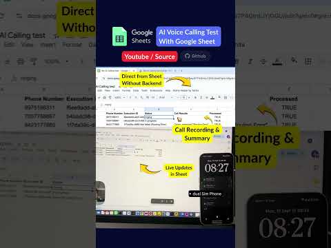 Direct AI voice calling from Google Sheet - Check Youtube Tutorial and get Source code