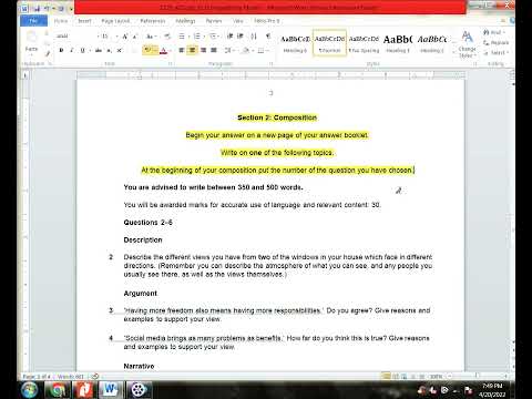 Walk through of the O'Levels English Language Paper 1: Code Oct Nov 21, 1123/11