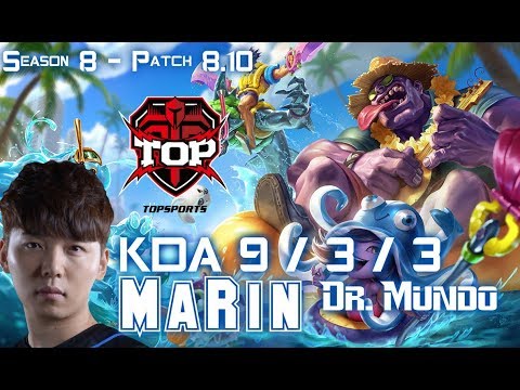 TOP MaRin DR. MUNDO vs SINGED Top - Patch 8.10 KR Ranked