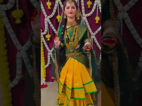 gauri mahalaxmi 3rd look demo - new south style half saree look