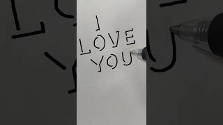 Download lagu I LOVE YOU #3dletters #calligraphy #handwriting mp3